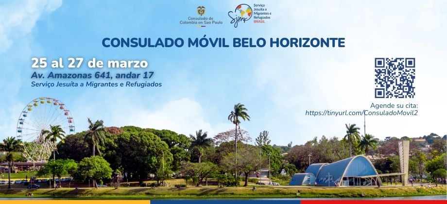 Consulado de Colombia en Sao Paulo realizará la jornada de Consulado Móvil en Belo Horizonte del 25 al 27 de marzo de 2026
