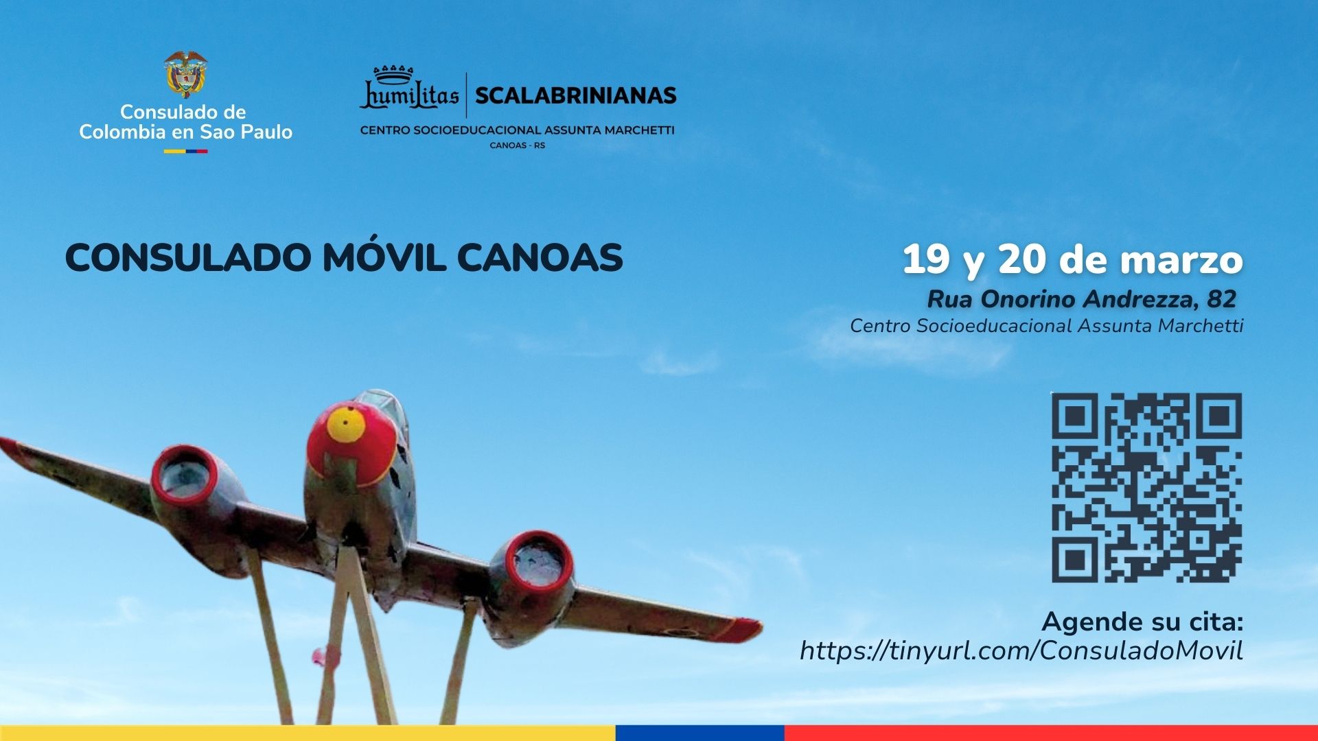 Banner del Consulado Móvil en Canoas