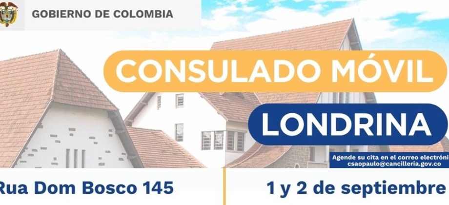 Jornada de Consulado Móvil en Londrina el 1 y 2 de septiembre de 2022