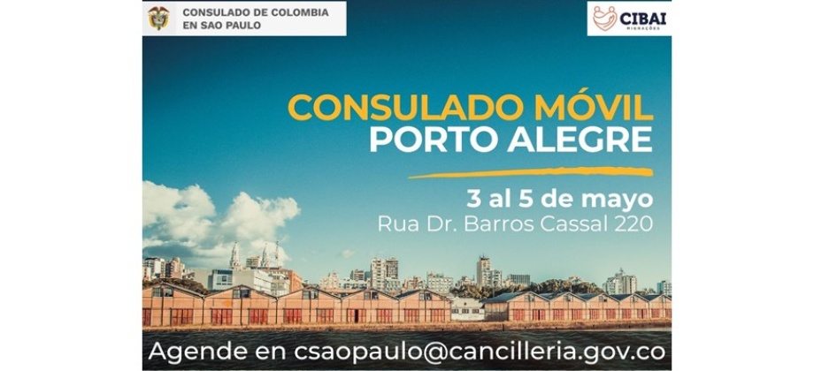 Consulado Móvil en la ciudad de Porto Alegre el 3 y 5 de mayo de 2023