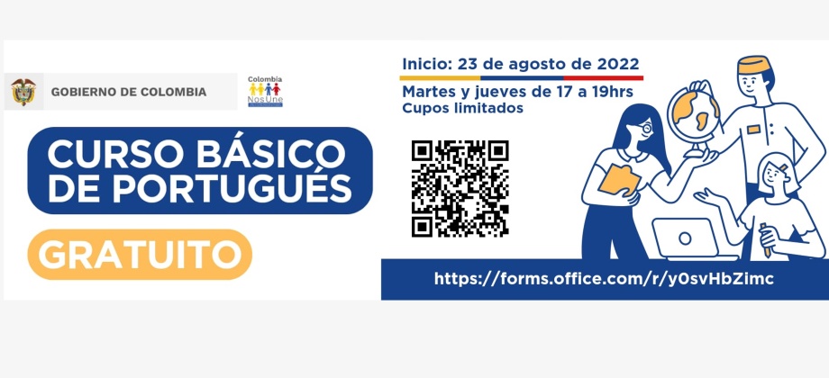 El Consulado de Colombia en Sao Paulo te invita a participar en el curso básico de portugués gratuito en línea