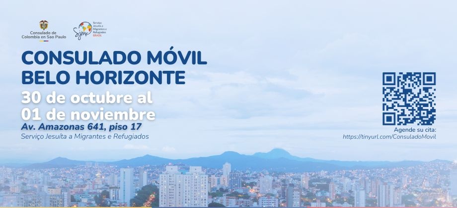 Consulado Móvil en Belo Horizonte del 30 de octubre al 1 de noviembre 