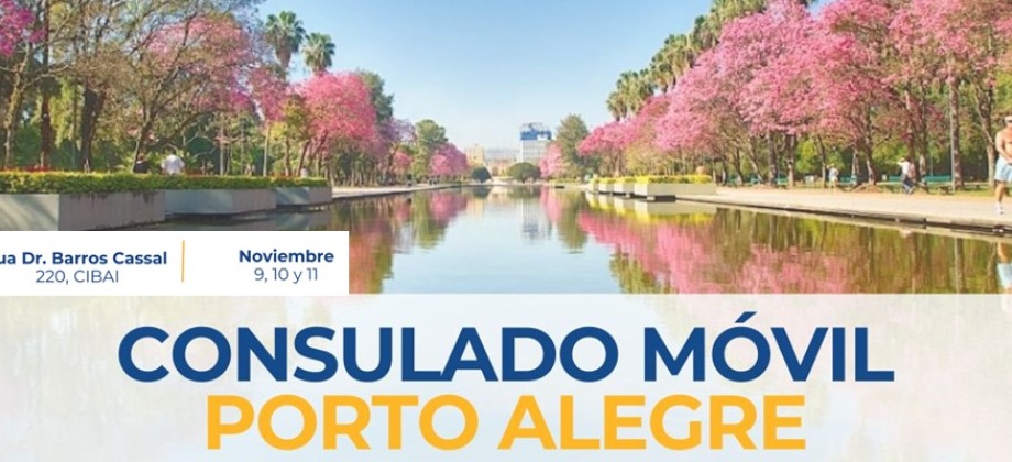 Del 9 al 11 de noviembre de 2022 se realizará el Consulado de Móvil en Porto Alegre  