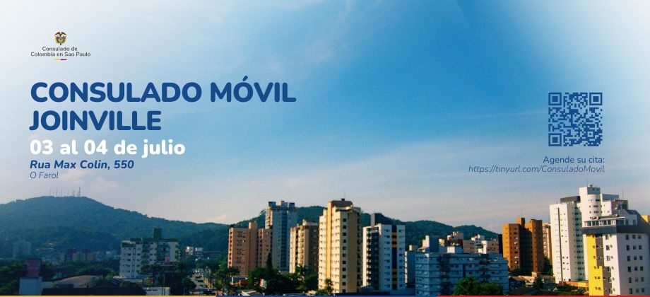 Jornada de Consulado Móvil en Joinville los días 3 y 4 de julio de 2025