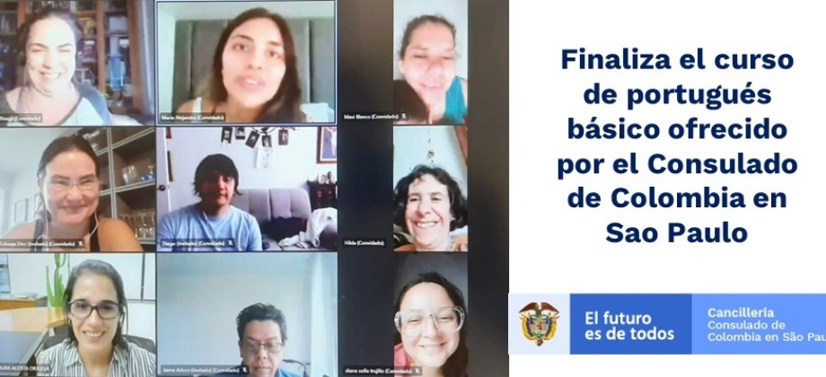 Finaliza el curso de portugués básico ofrecido por el Consulado de Colombia en Sao Paulo