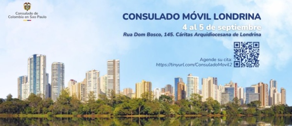 Consulado Móvil en Londrina se realizará el 4 y 5 de septiembre de 2025  