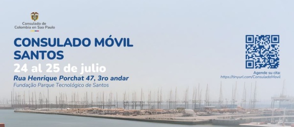 Entre el 24 y el 25 de julio de 2024 tendrá lugar el Consulado Móvil en Santos