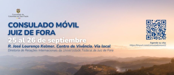 Información del Consulado Móvil en Juiz De Fora del  25 al 26 de septiembre de 2024