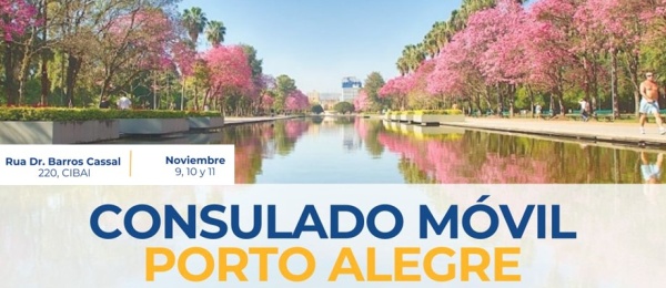 Del 9 al 11 de noviembre de 2022 se realizará el Consulado de Móvil en Porto Alegre  