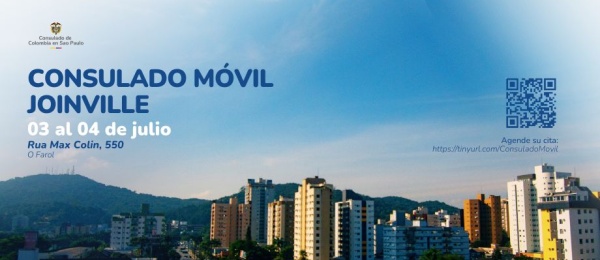Jornada de Consulado Móvil en Joinville los días 3 y 4 de julio de 2025
